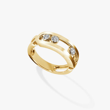 BAGUE BABY MOVE, 3 DIAMANTS